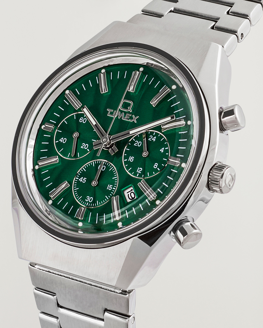 Homme | Timex Q Timex Falcon Eye Chronograph 40mm Green Dial | Timex | Q Falcon Eye Chronograph 40mm Green Dial