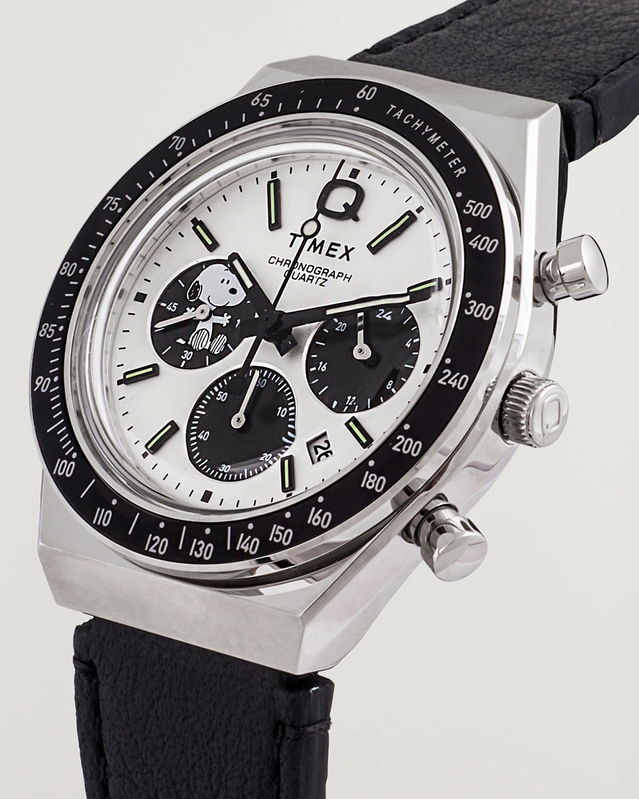 Homme | Timex Q Timex Snoopy Chronograph 40mm White Dial | Timex | Q Snoopy Chronograph 40mm White Dial