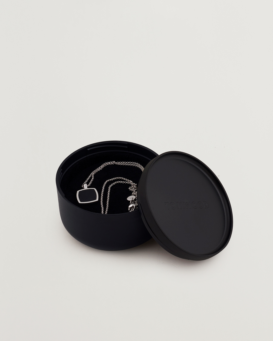 Homme | Tom Wood Cushion Pendant Onyx Silver | Tom Wood | Cushion Pendant Onyx Silver