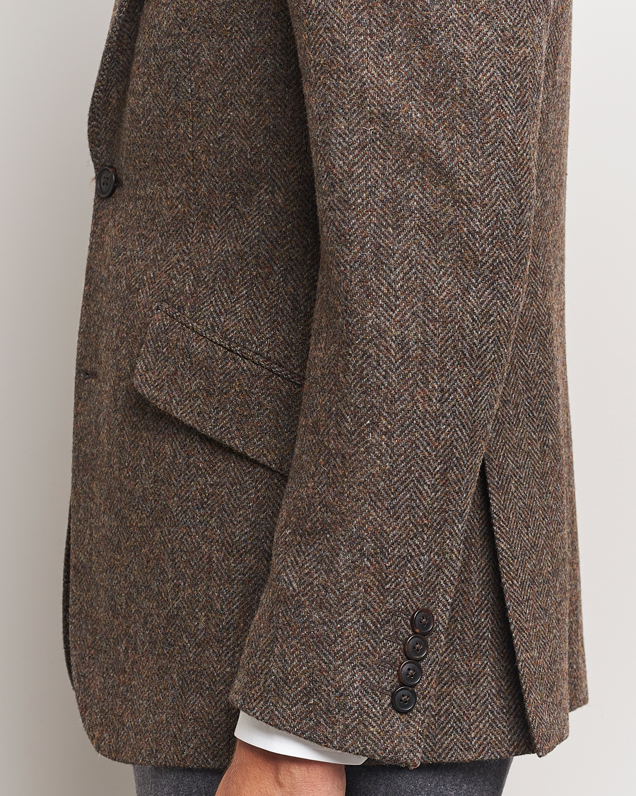 Homme | Blazers | Walker Slater | Edward Lambswool Herringbone Blazer Brown