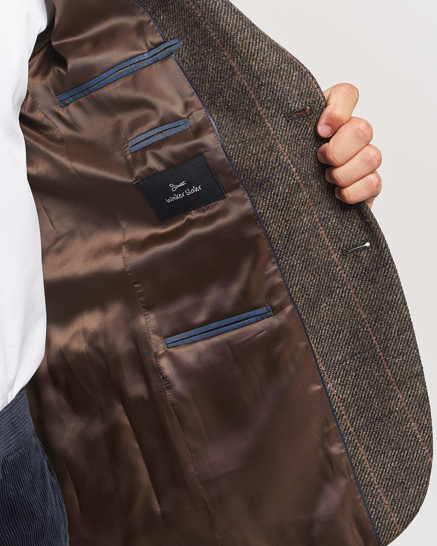 Homme | Blazers | Walker Slater | Edward Lambswool Windowpane Blazer Brown
