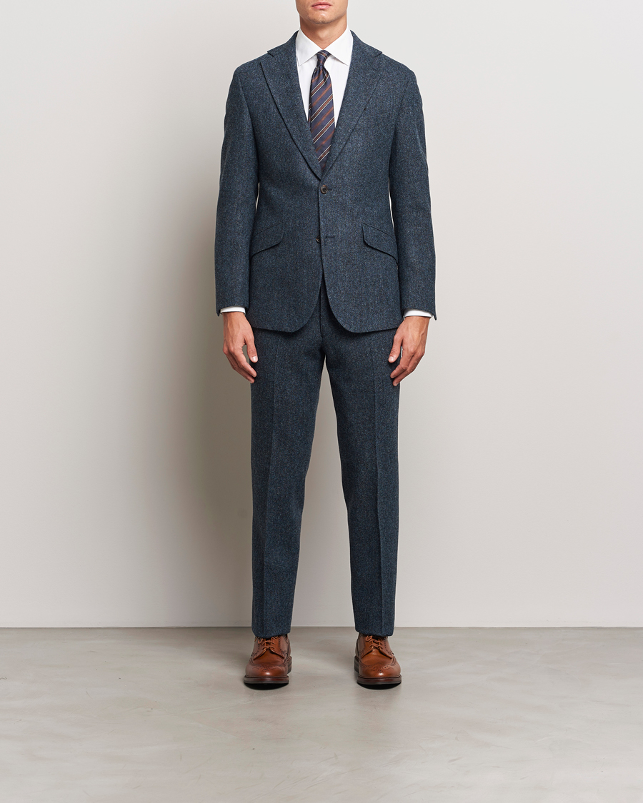 Homme | Blazers | Walker Slater | Edward Wool Donegal Blazer Navy