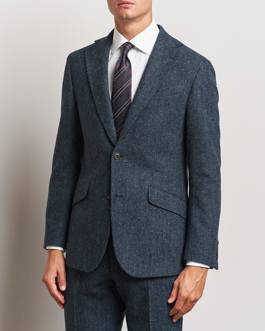 Homme | Blazers | Walker Slater | Edward Wool Donegal Blazer Navy