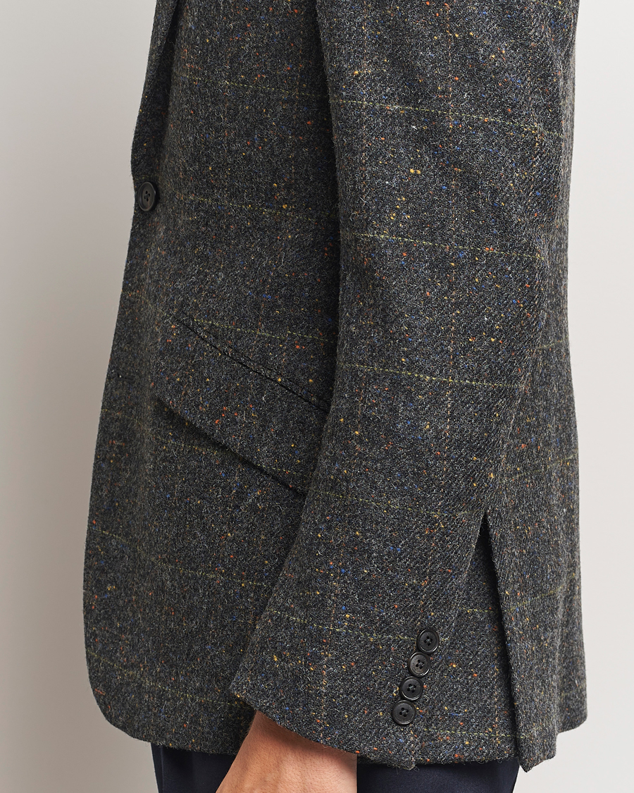 Homme | Blazers | Walker Slater | Edward Wool Donegal Windowpane Blazer Dark Grey