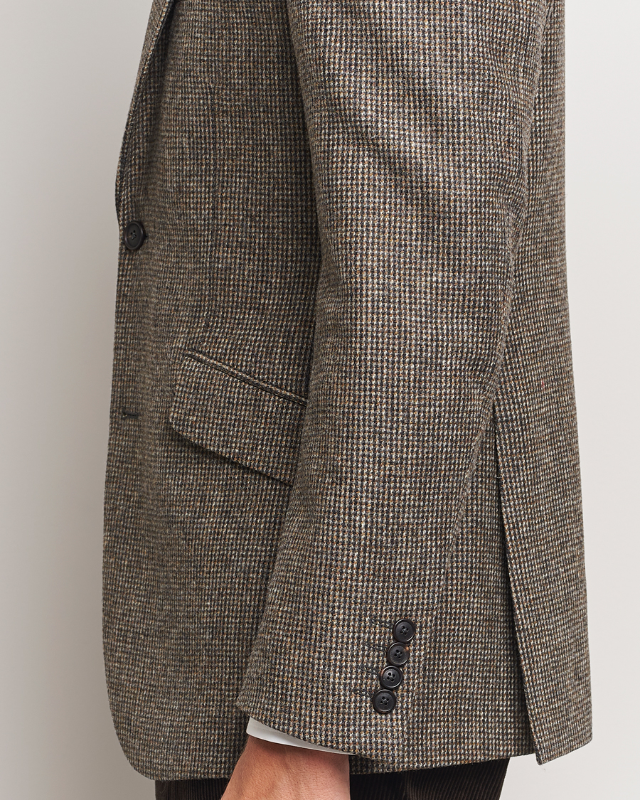 Homme | Blazers | Walker Slater | Edward Lambswool Pepita Blazer Brown