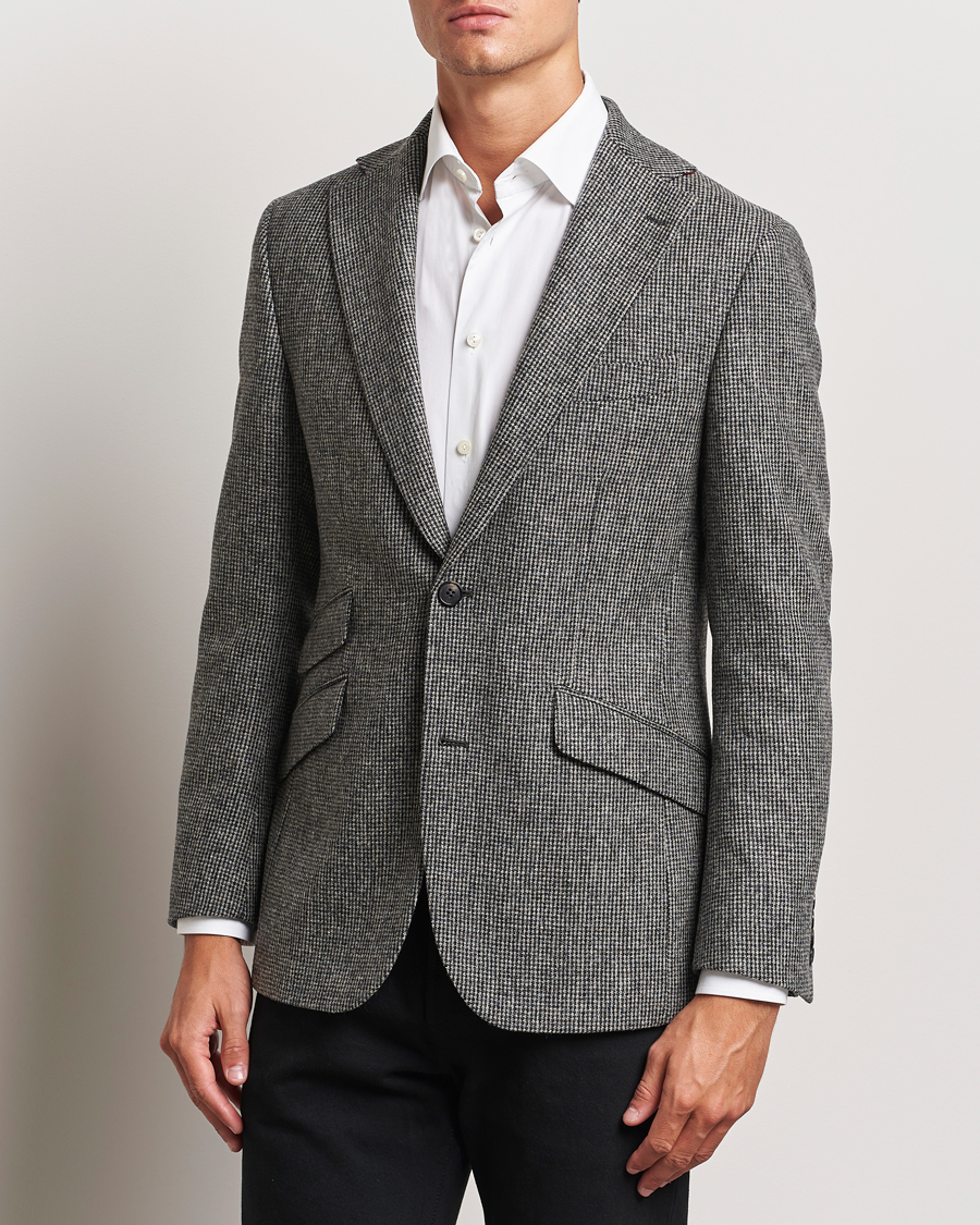 Homme | Blazers | Walker Slater | Edward Lambswool Pepita Blazer Grey/Black