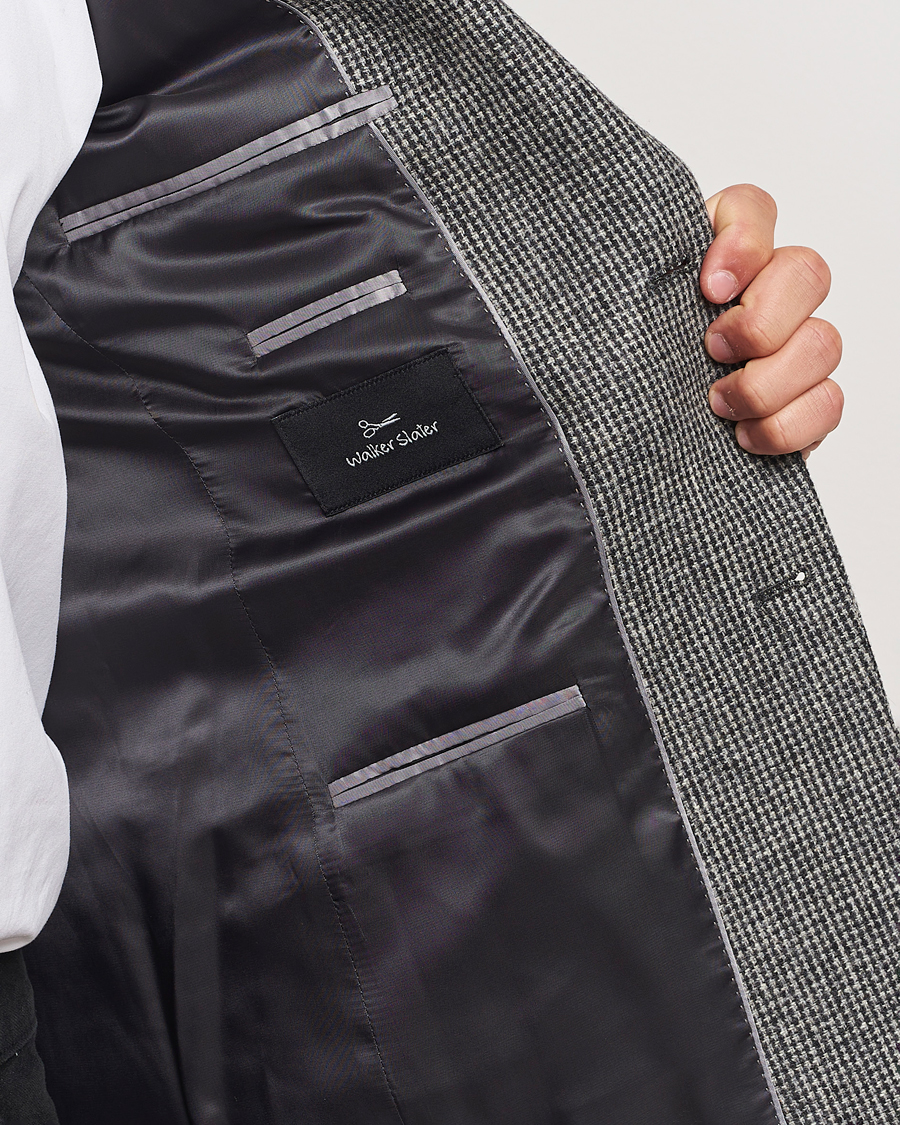 Homme | Blazers | Walker Slater | Edward Lambswool Pepita Blazer Grey/Black