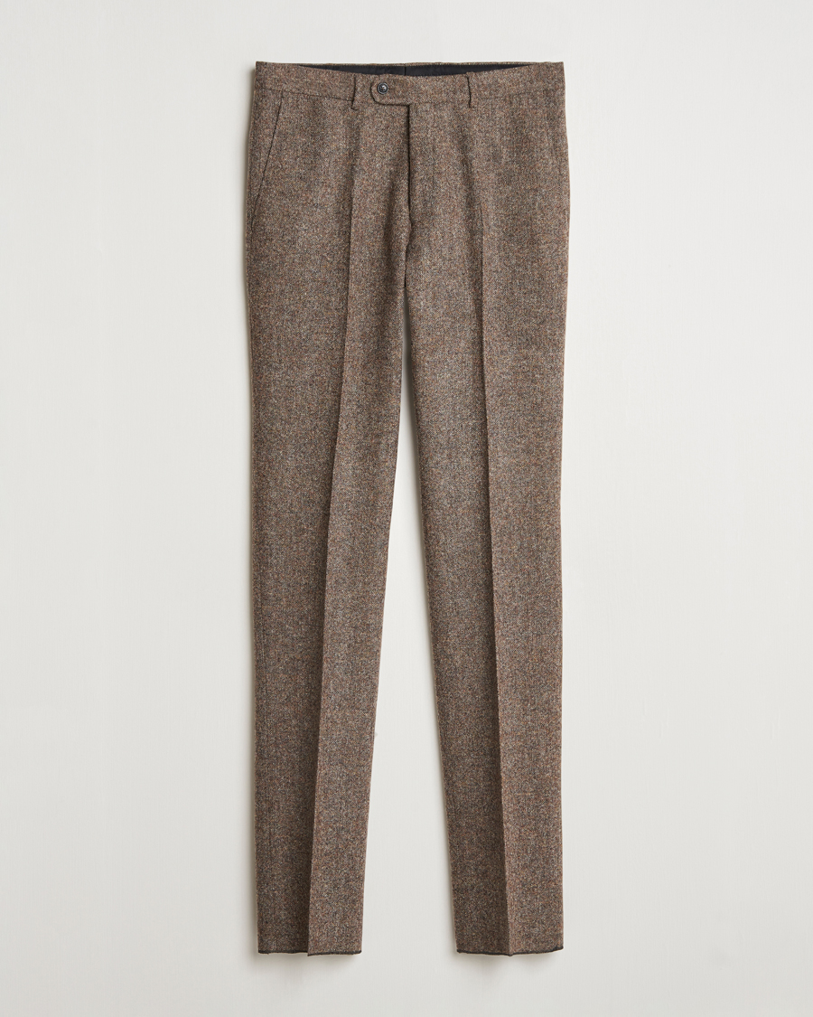Homme | Pantalons | Walker Slater | Edward Wool Donegal Trousers Brown