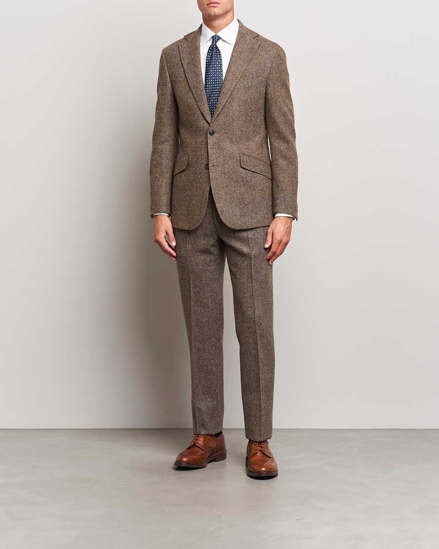 Homme | Pantalons | Walker Slater | Edward Wool Donegal Trousers Brown