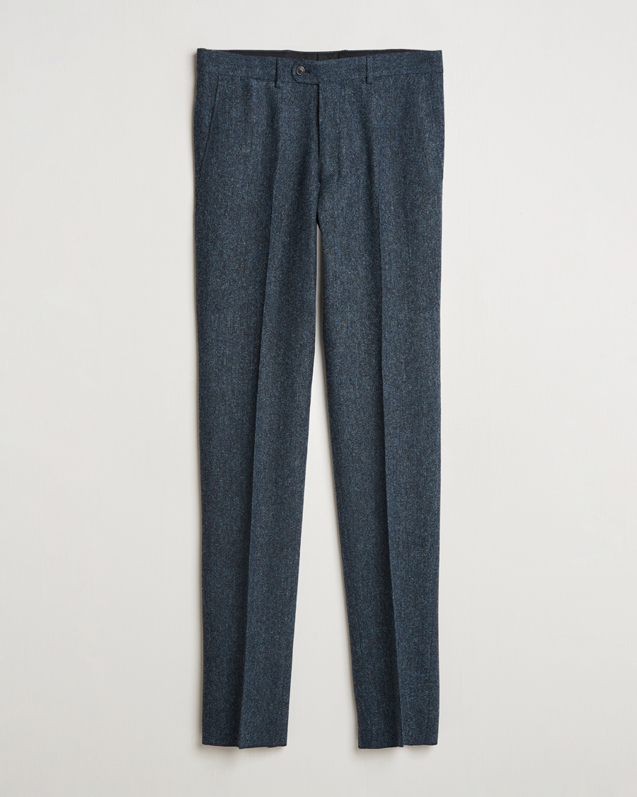 Homme | Pantalons | Walker Slater | Edward Wool Donegal Trousers Navy