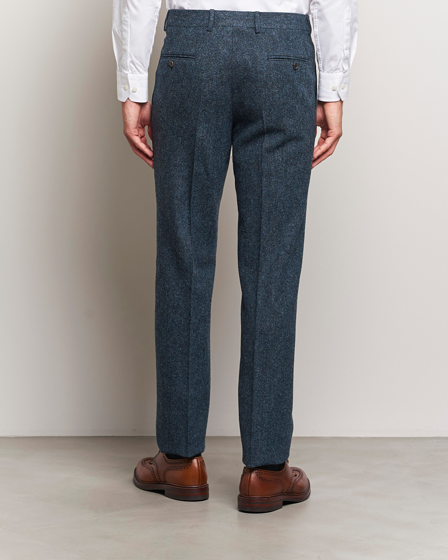 Homme | Pantalons | Walker Slater | Edward Wool Donegal Trousers Navy