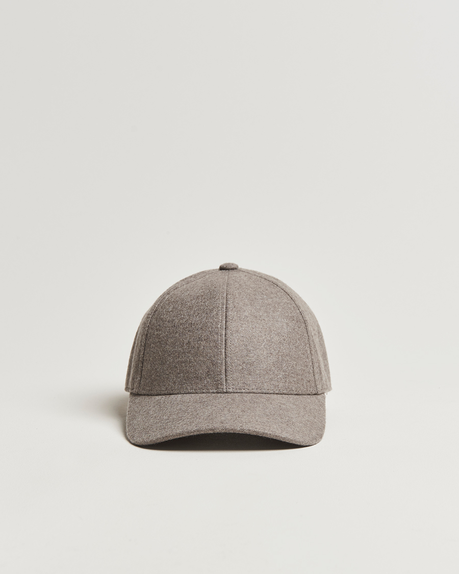 Homme | Bobs Et Casquettes | Varsity Headwear | Cashmere Baseball Cap Marbel Beige
