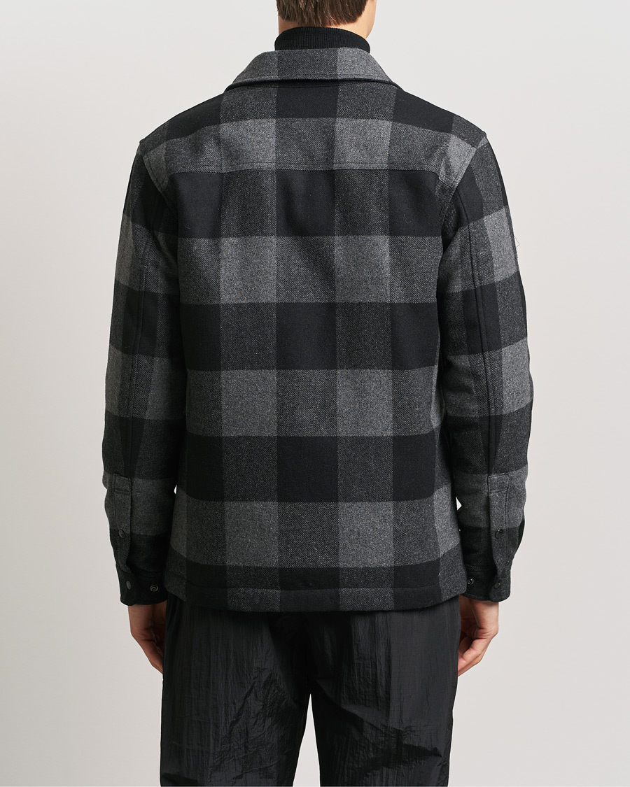 Homme | Manteaux Et Vestes | Woolrich | Alaskan Melton Wool Overshirt Charcoal Buffalo