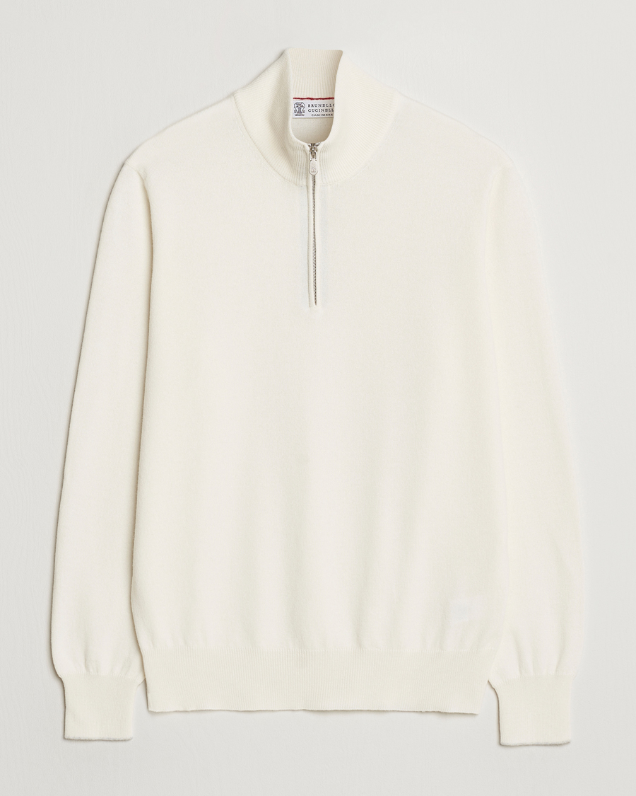 Homme | Pulls Et Tricots | Brunello Cucinelli | 2 Ply Cashmere Half Zip Panama