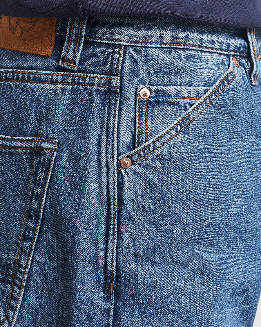 Homme | Pantalons | Drake's | 5-Pocket Japanese Selvedge Jeans Bleach