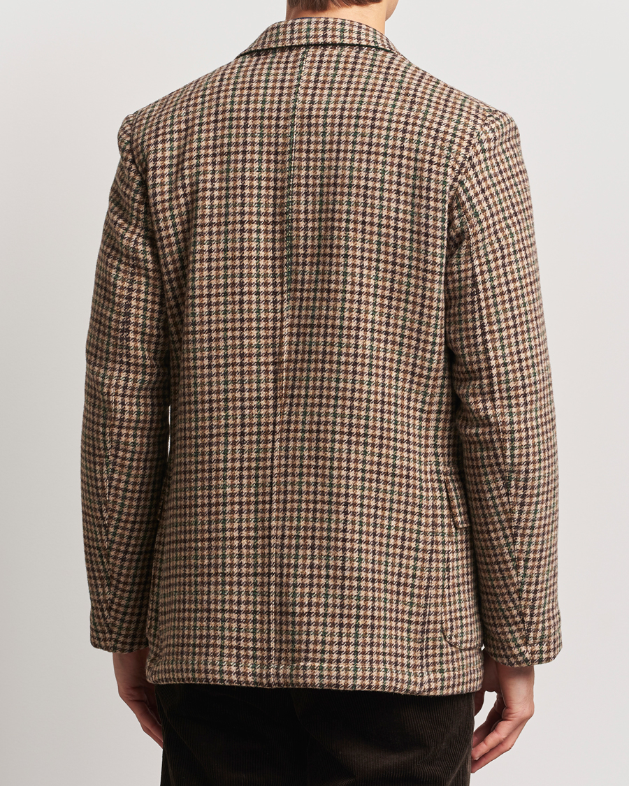 Homme | Blazers | Drake's | MKVII Gun Check Tweed Blazer Brown