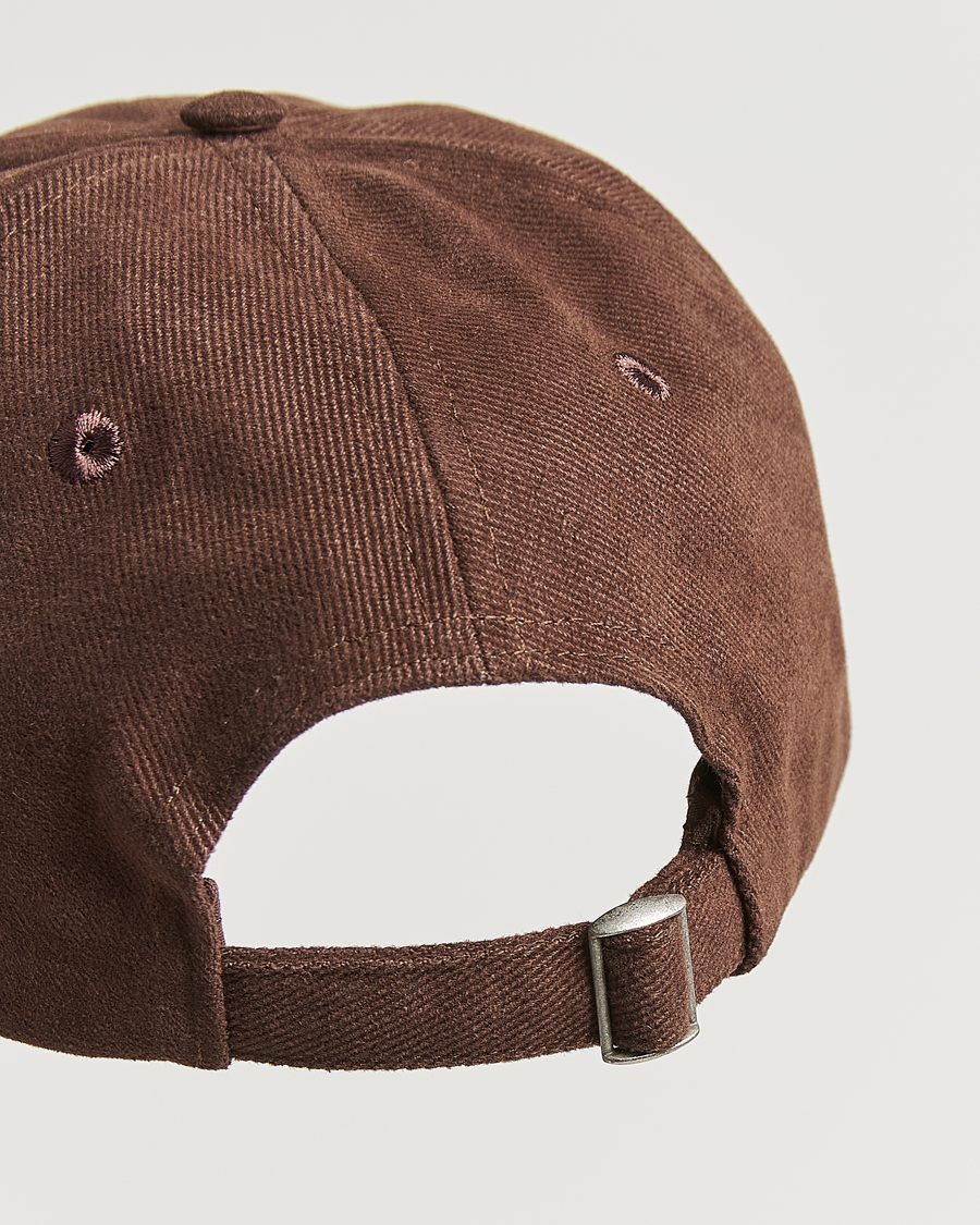 Homme | Drake's Embroidered Dog Heavy Twill Cap Brown | Drake's | Embroidered Dog Heavy Twill Cap Brown