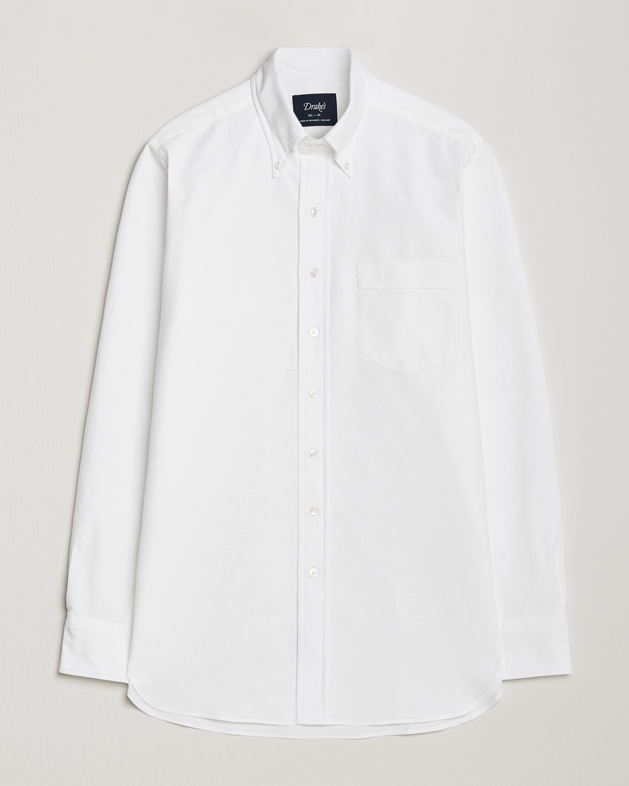 Homme | Chemises | Drake's | Button Down Oxford Shirt White