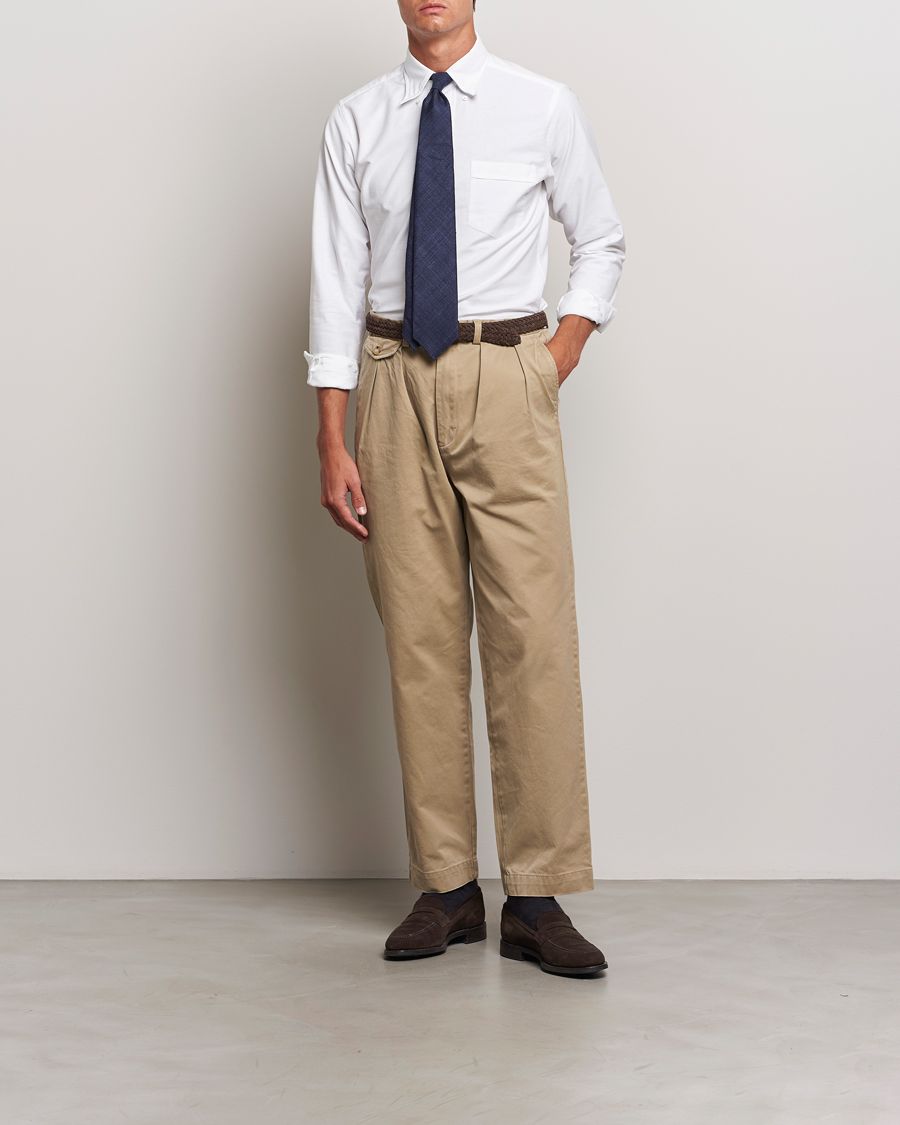 Homme | Chemises | Drake's | Button Down Oxford Shirt White