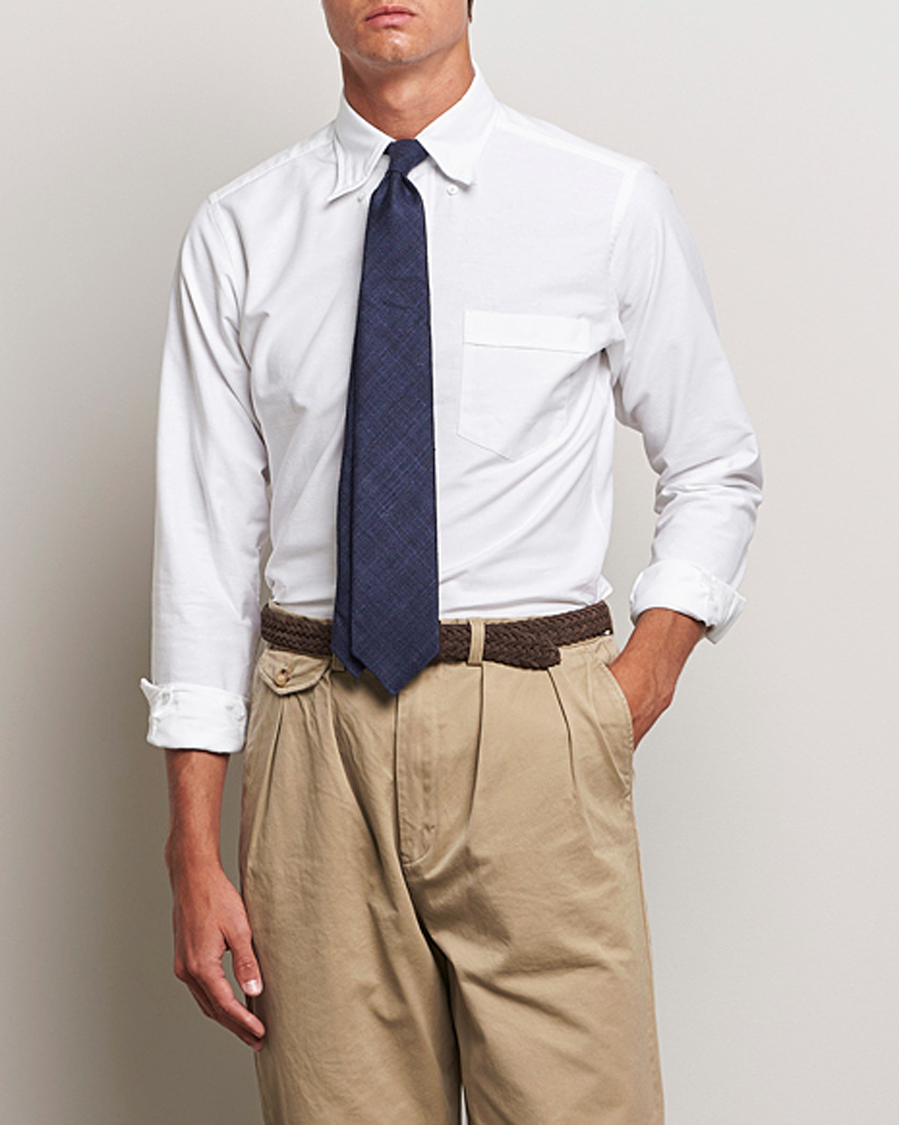 Homme | Chemises | Drake's | Button Down Oxford Shirt White