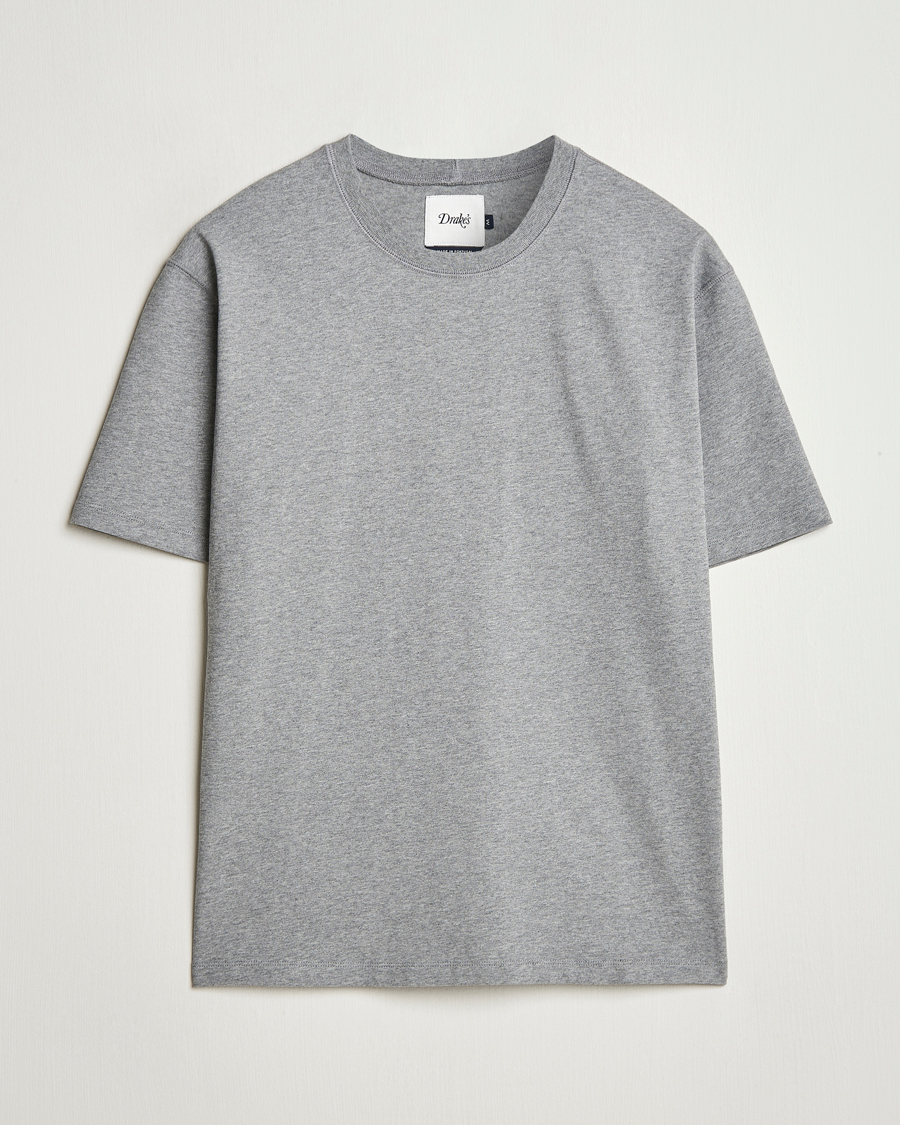 Homme | T-shirts | Drake's | Short Sleeve Hiking T-Shirt Grey