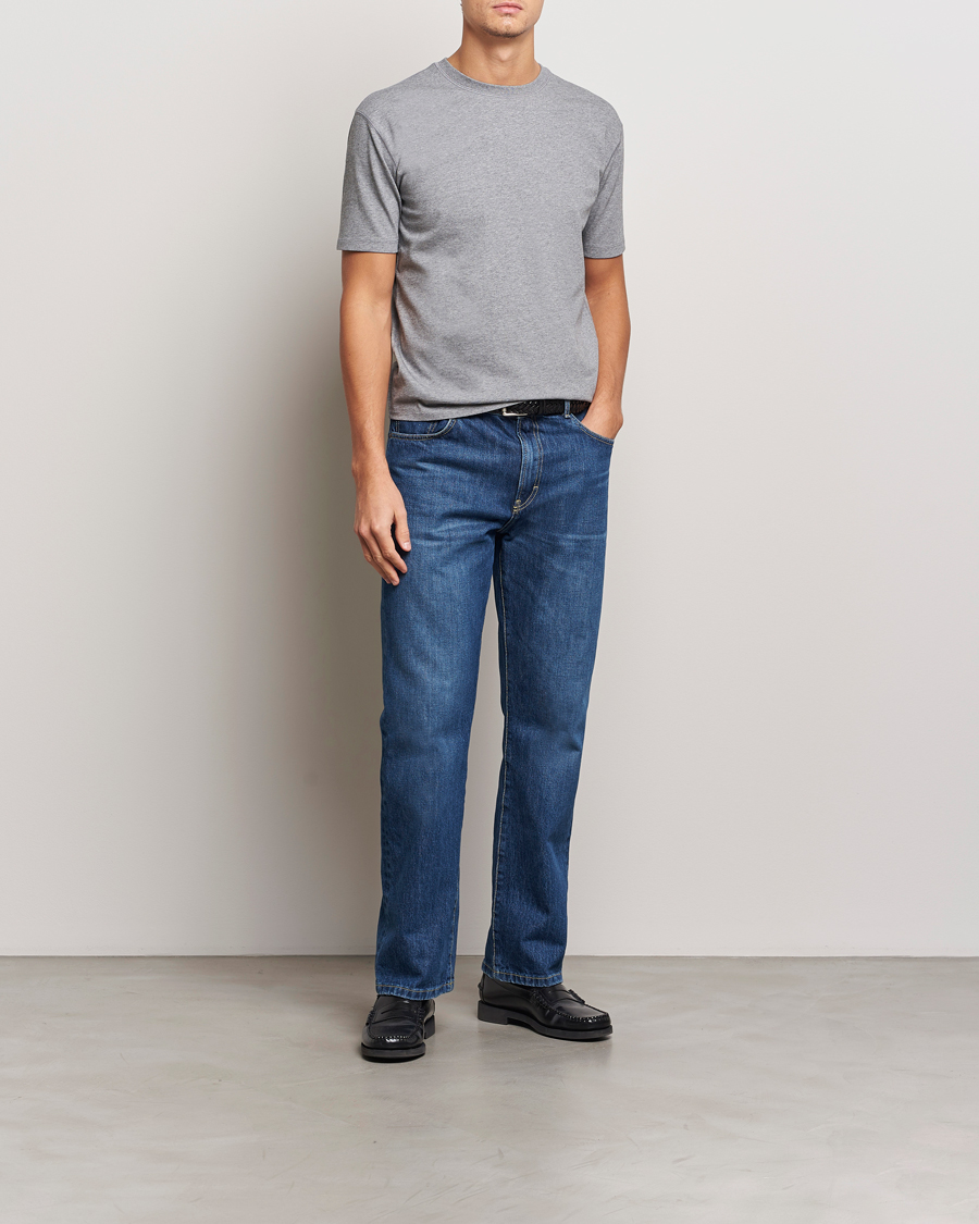 Homme | T-shirts | Drake's | Short Sleeve Hiking T-Shirt Grey