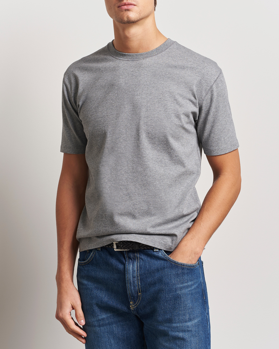 Homme | T-shirts | Drake's | Short Sleeve Hiking T-Shirt Grey