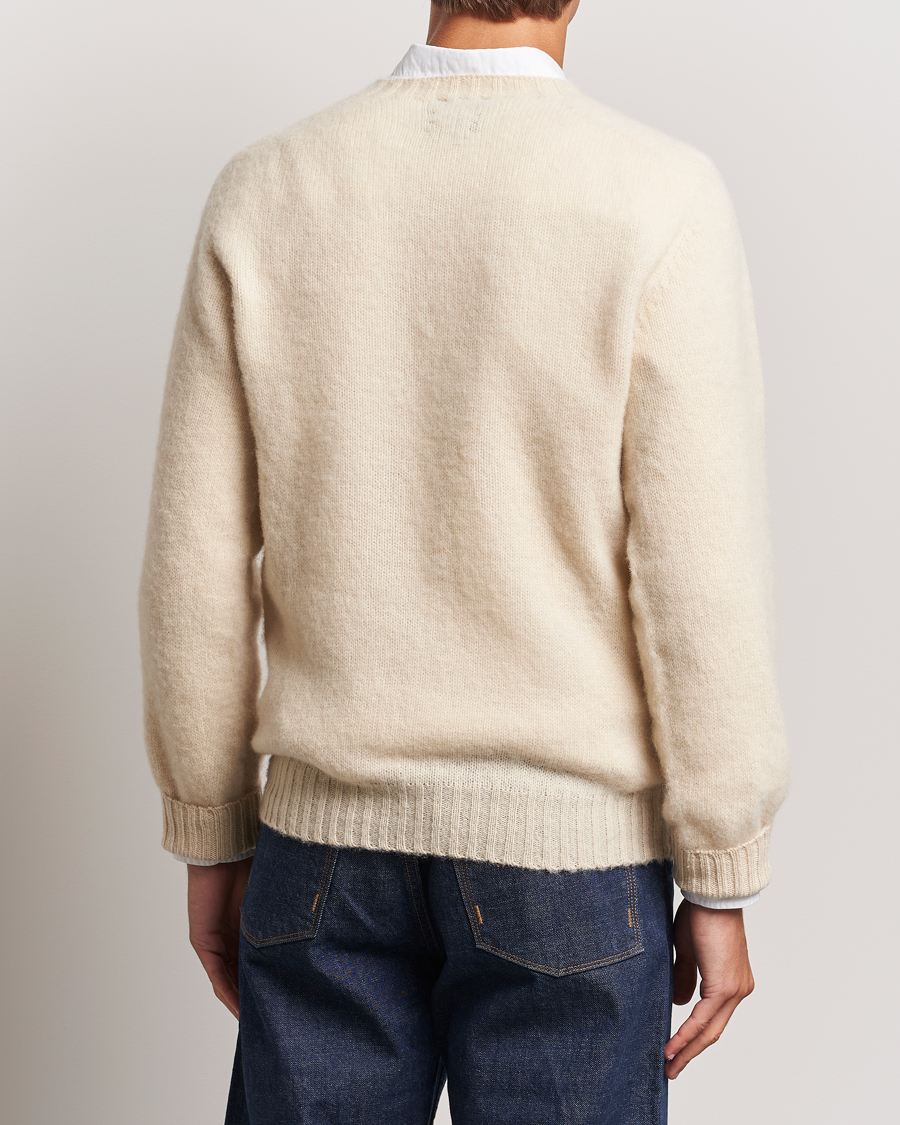 Homme | Pulls Et Tricots | Drake's | Brushed Shetland Crew Ecru