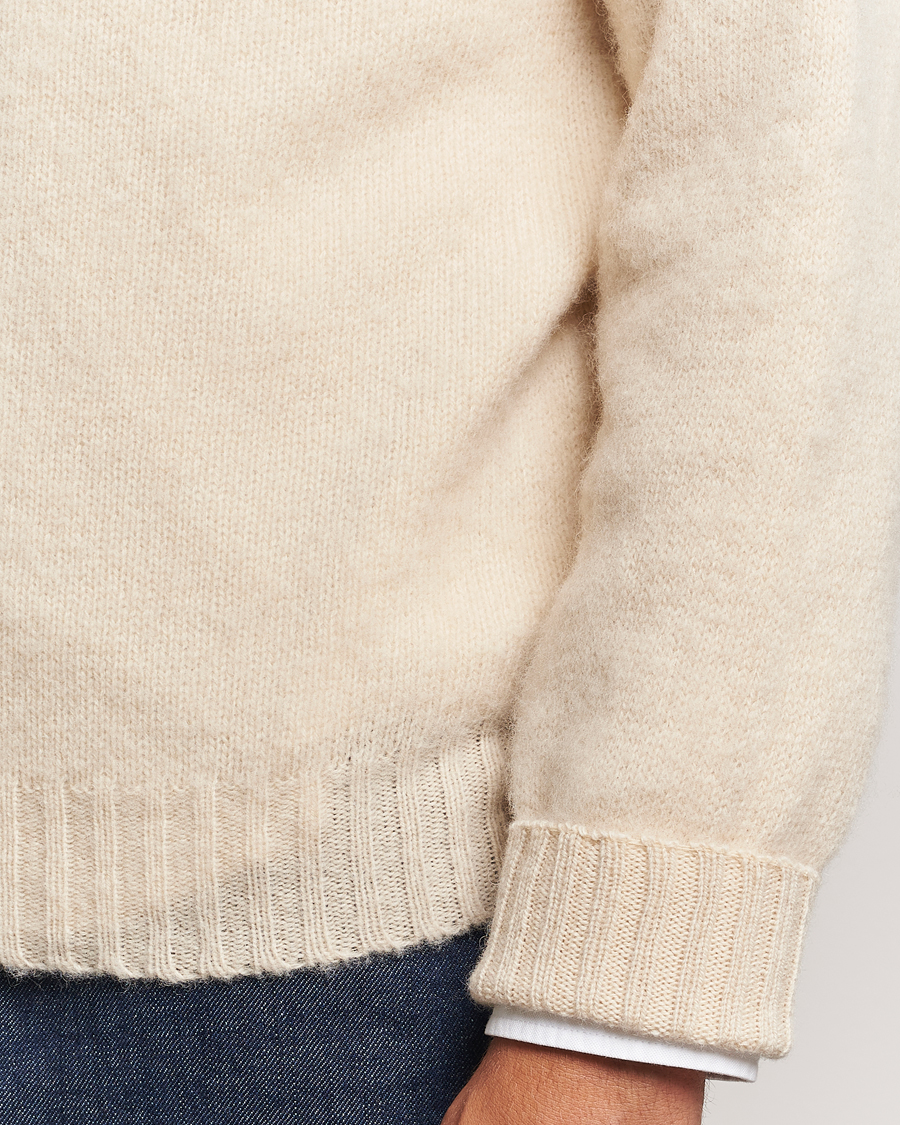 Homme | Pulls Et Tricots | Drake's | Brushed Shetland Crew Ecru