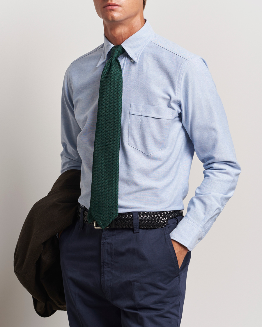 Homme | Chemises | Drake's | Button Down Oxford Shirt Blue