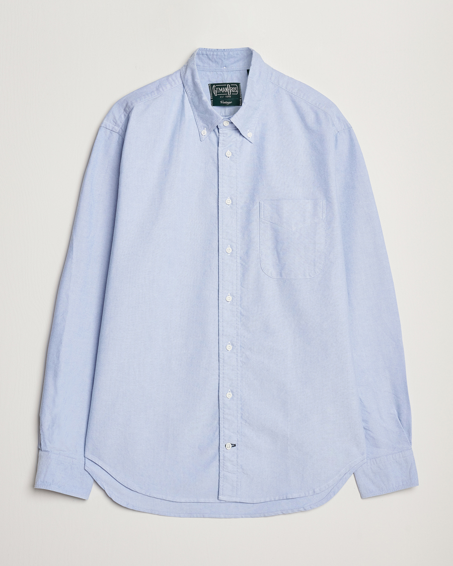 Homme | Chemises | Gitman Vintage | Button Down Oxford Shirt Light Blue