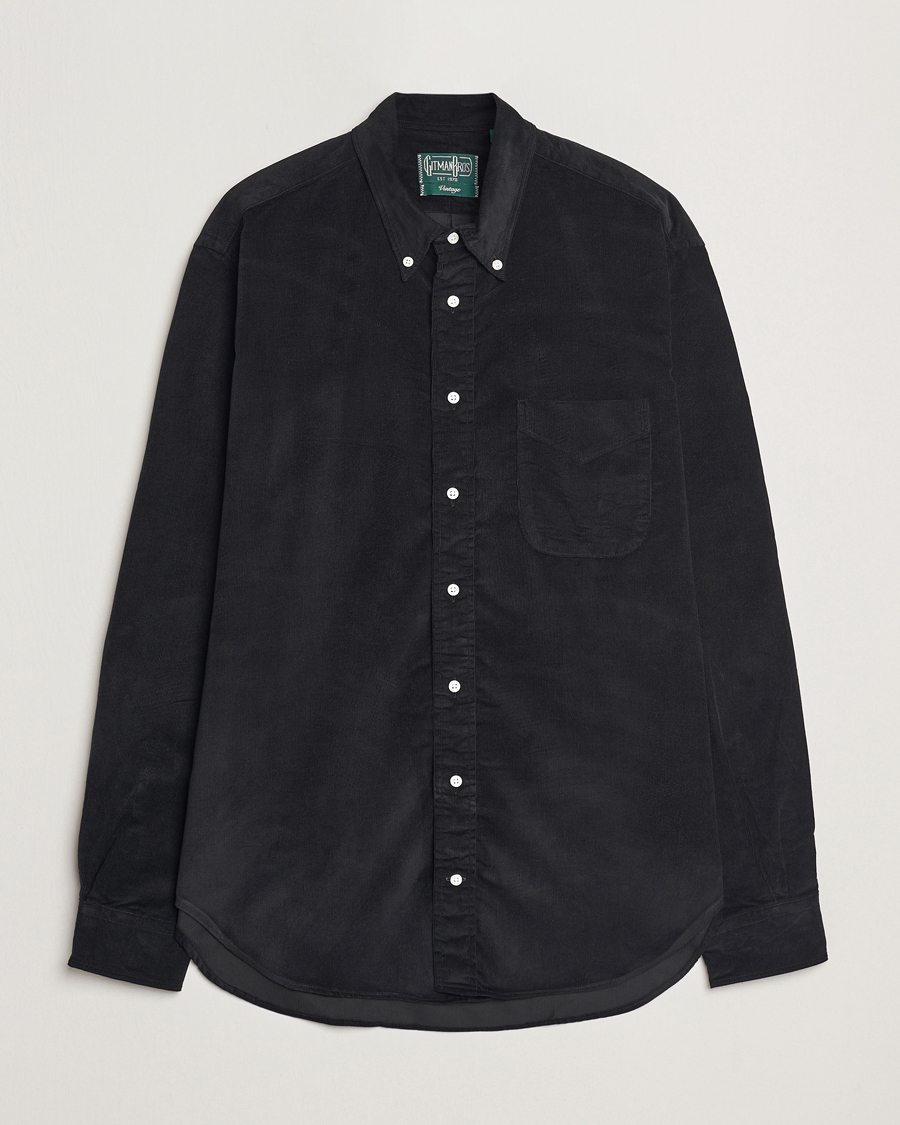 Homme | Chemises | Gitman Vintage | Button Down Corduroy Shirt Black