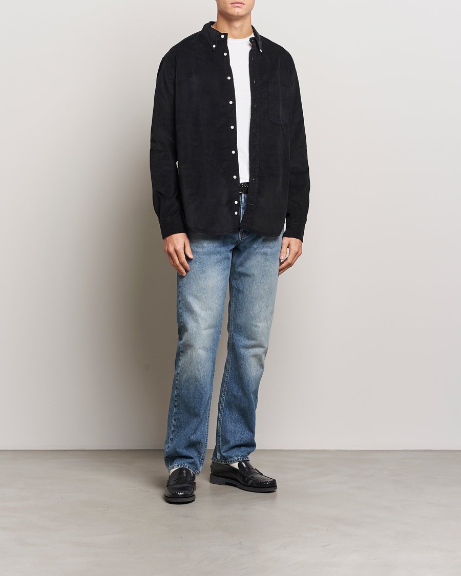 Homme | Chemises | Gitman Vintage | Button Down Corduroy Shirt Black