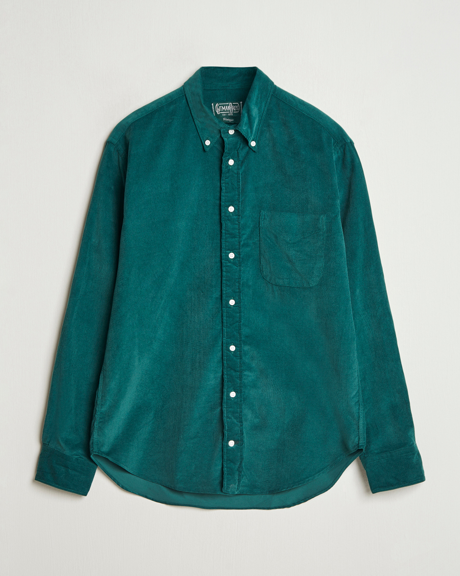 Homme | Chemises | Gitman Vintage | Button Down Corduroy Shirt Emerald