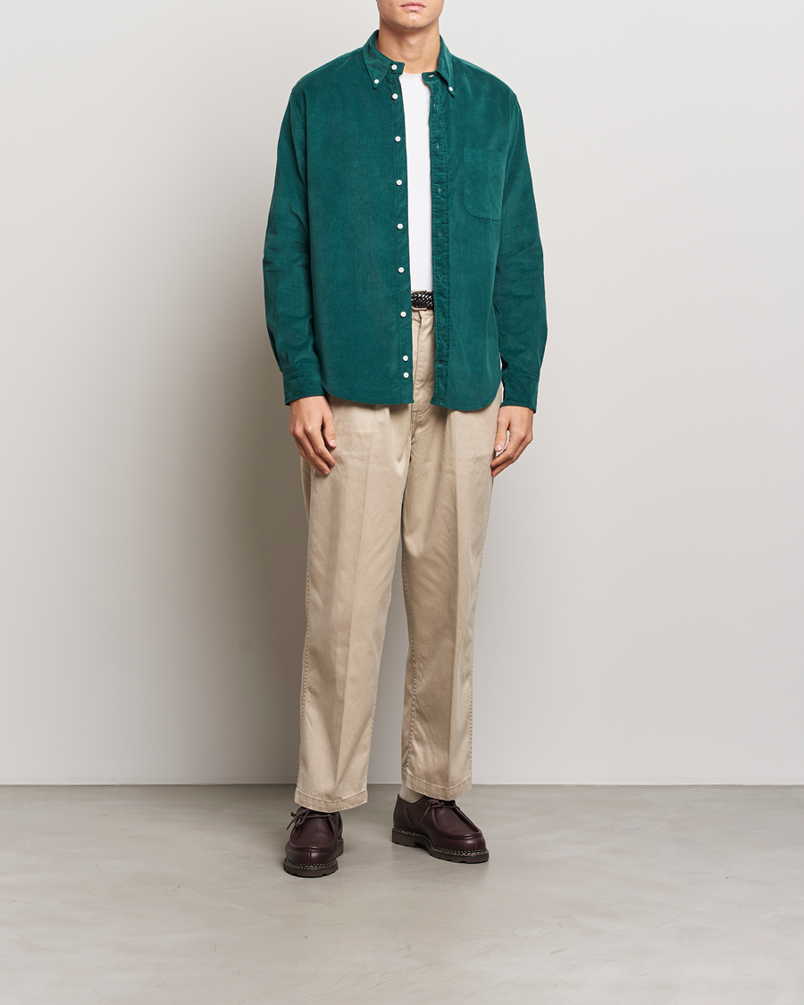 Homme | Chemises | Gitman Vintage | Button Down Corduroy Shirt Emerald