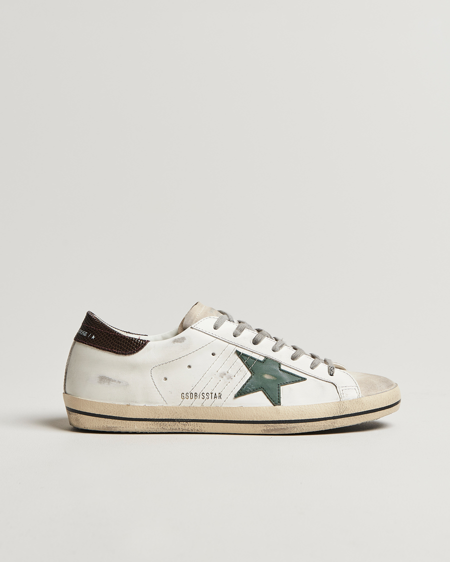 Homme | Golden Goose Super-Star Sneakers White/Green | Golden Goose | Super-Star Sneakers White/Green