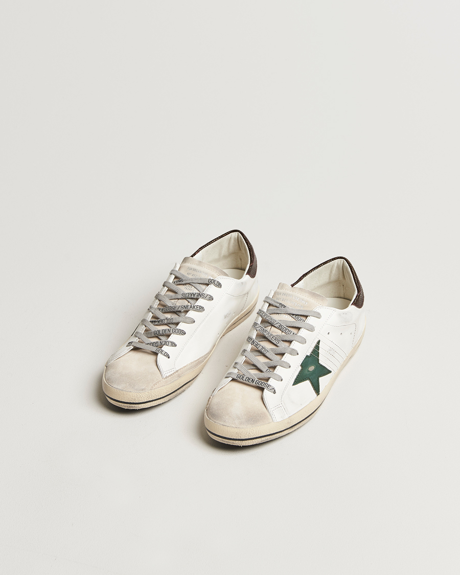 Homme | Golden Goose Super-Star Sneakers White/Green | Golden Goose | Super-Star Sneakers White/Green