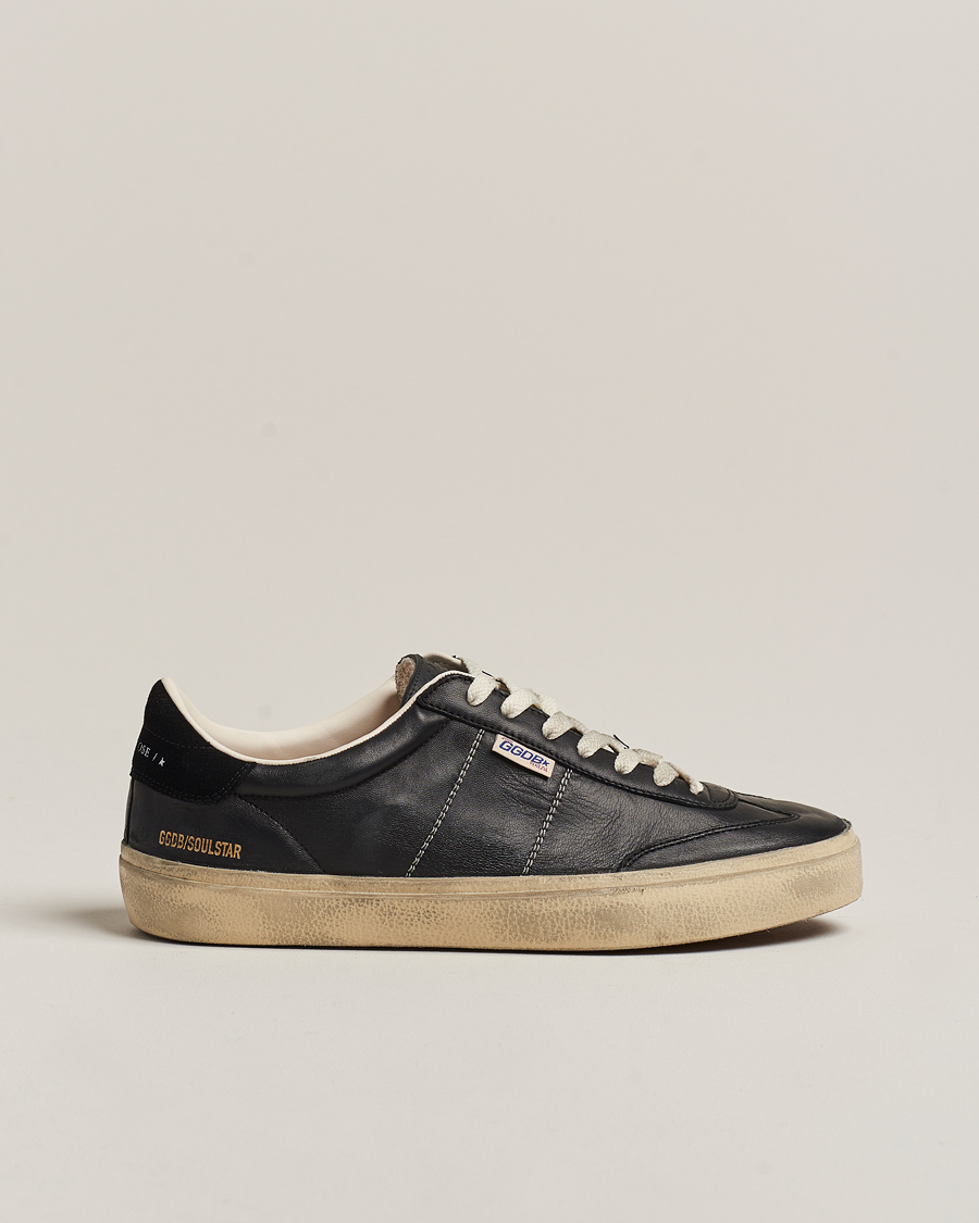 Homme | Golden Goose Soul-Star Sneakers Black Calf | Golden Goose | Soul-Star Sneakers Black Calf