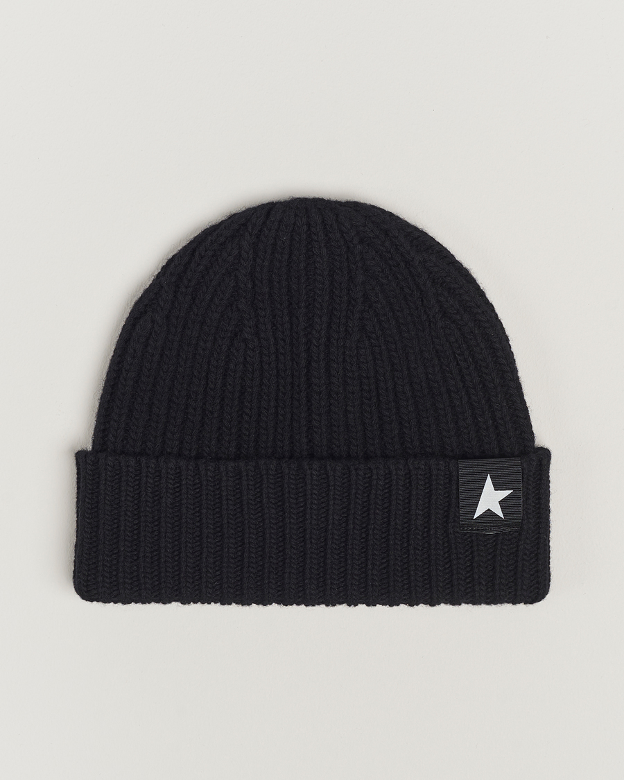 Homme | Golden Goose Rib Wool Beanie Black | Golden Goose | Rib Wool Beanie Black