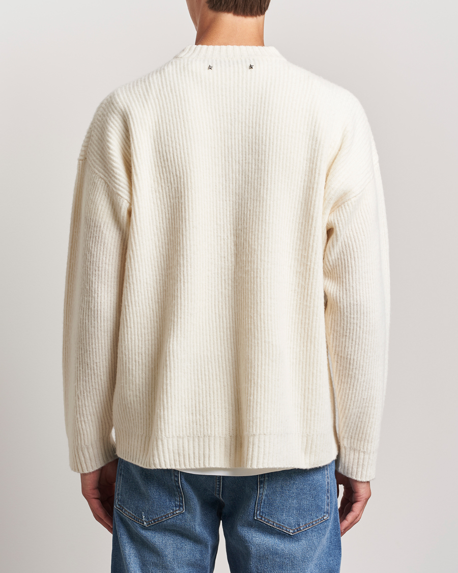 Homme | Pulls Et Tricots | Golden Goose | Brushed Rib Wool Sweater Heritage White