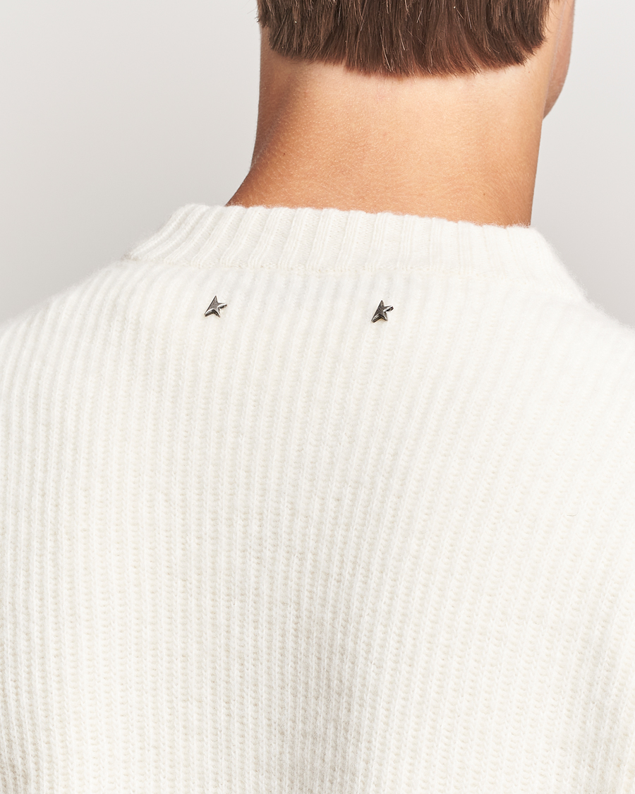 Homme | Pulls Et Tricots | Golden Goose | Brushed Rib Wool Sweater Heritage White