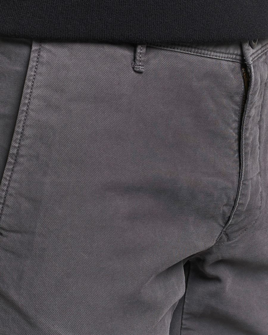 Homme | Pantalons | Incotex | Slim Fit Garment Dyed Slacks Dark Grey