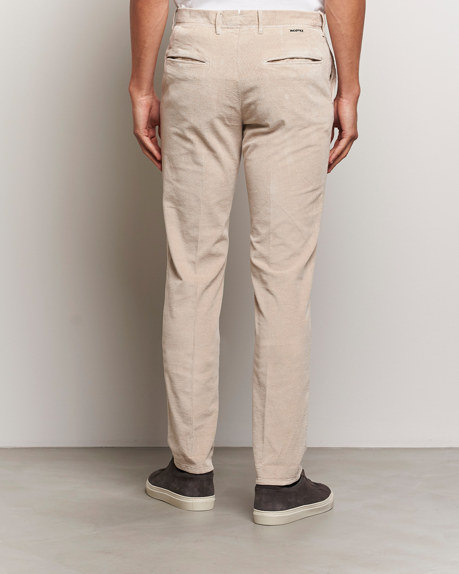 Homme | Pantalons | Incotex | Slim Fit Leisure Cord Slacks Light Beige