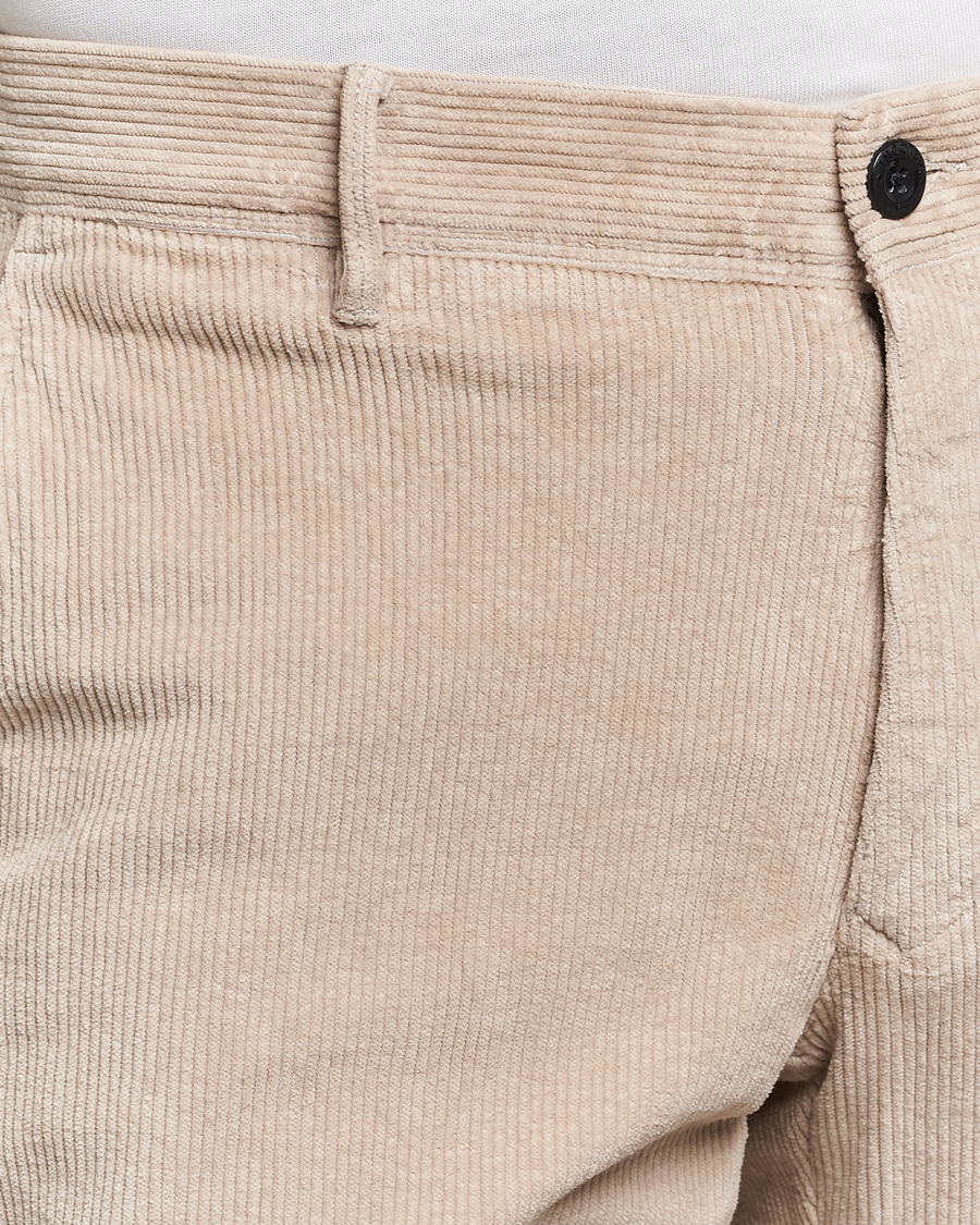 Homme | Pantalons | Incotex | Slim Fit Leisure Cord Slacks Light Beige