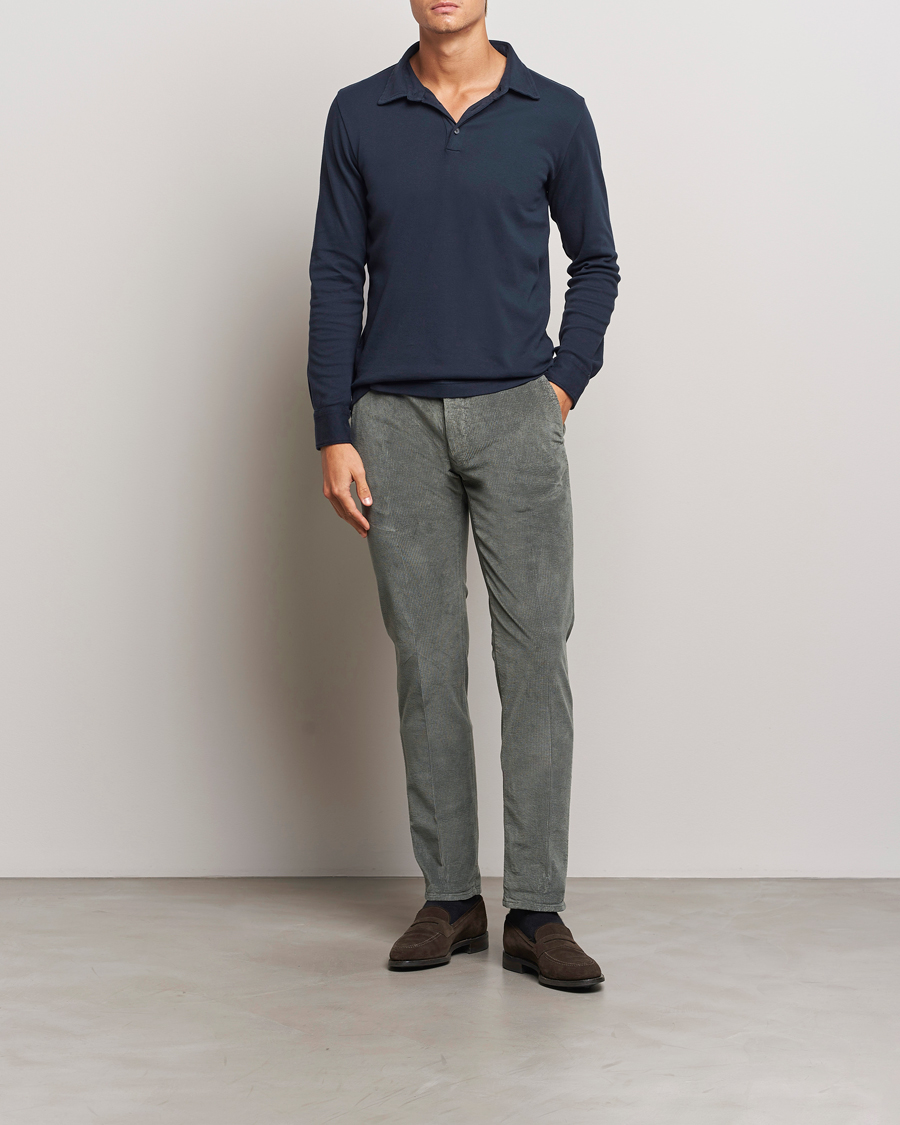 Homme | Pantalons | Incotex | Slim Fit Leisure Cord Slacks Grey