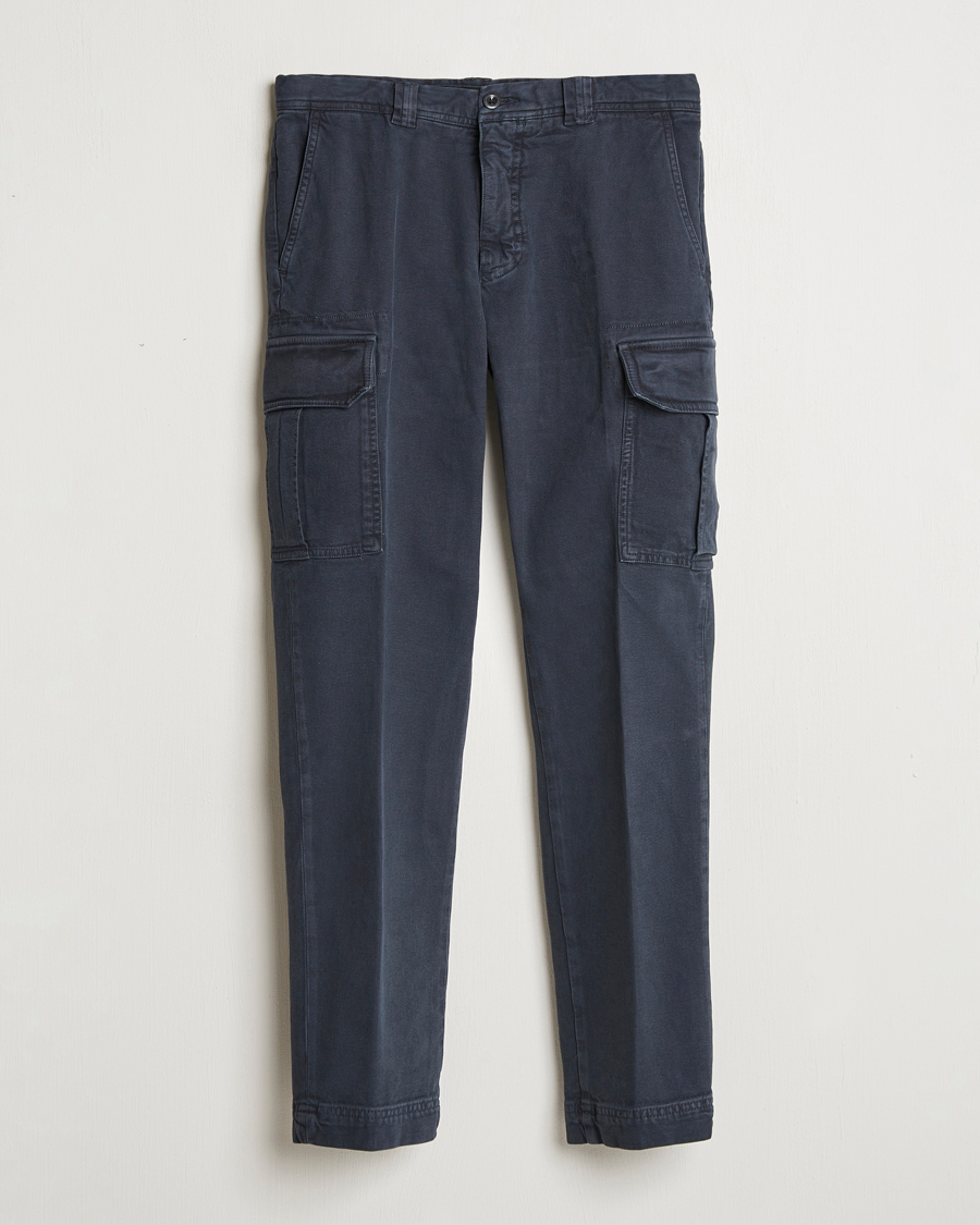Homme | Pantalons | Incotex | Slim Fit Cargo Pants Navy