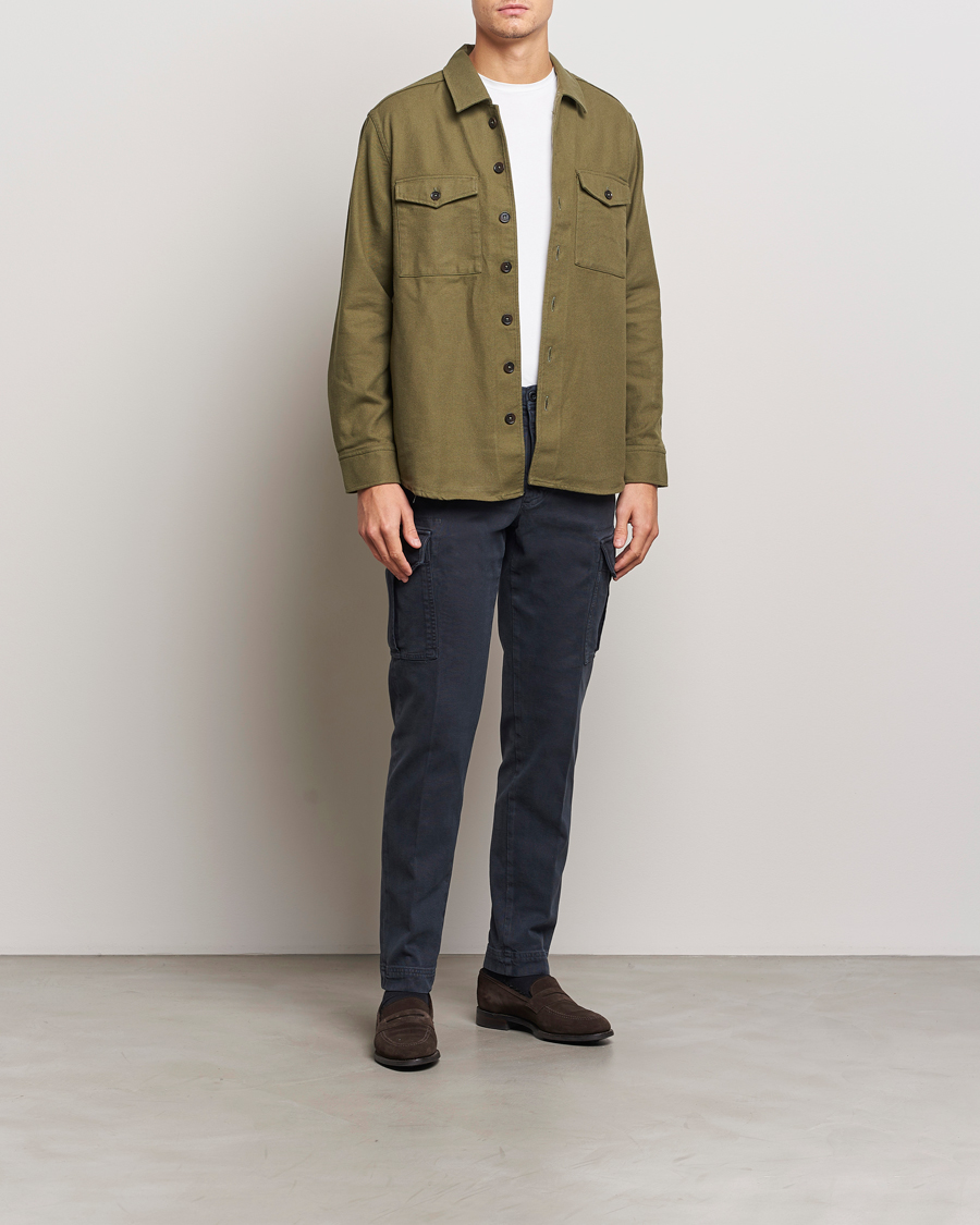 Homme | Pantalons | Incotex | Slim Fit Cargo Pants Navy