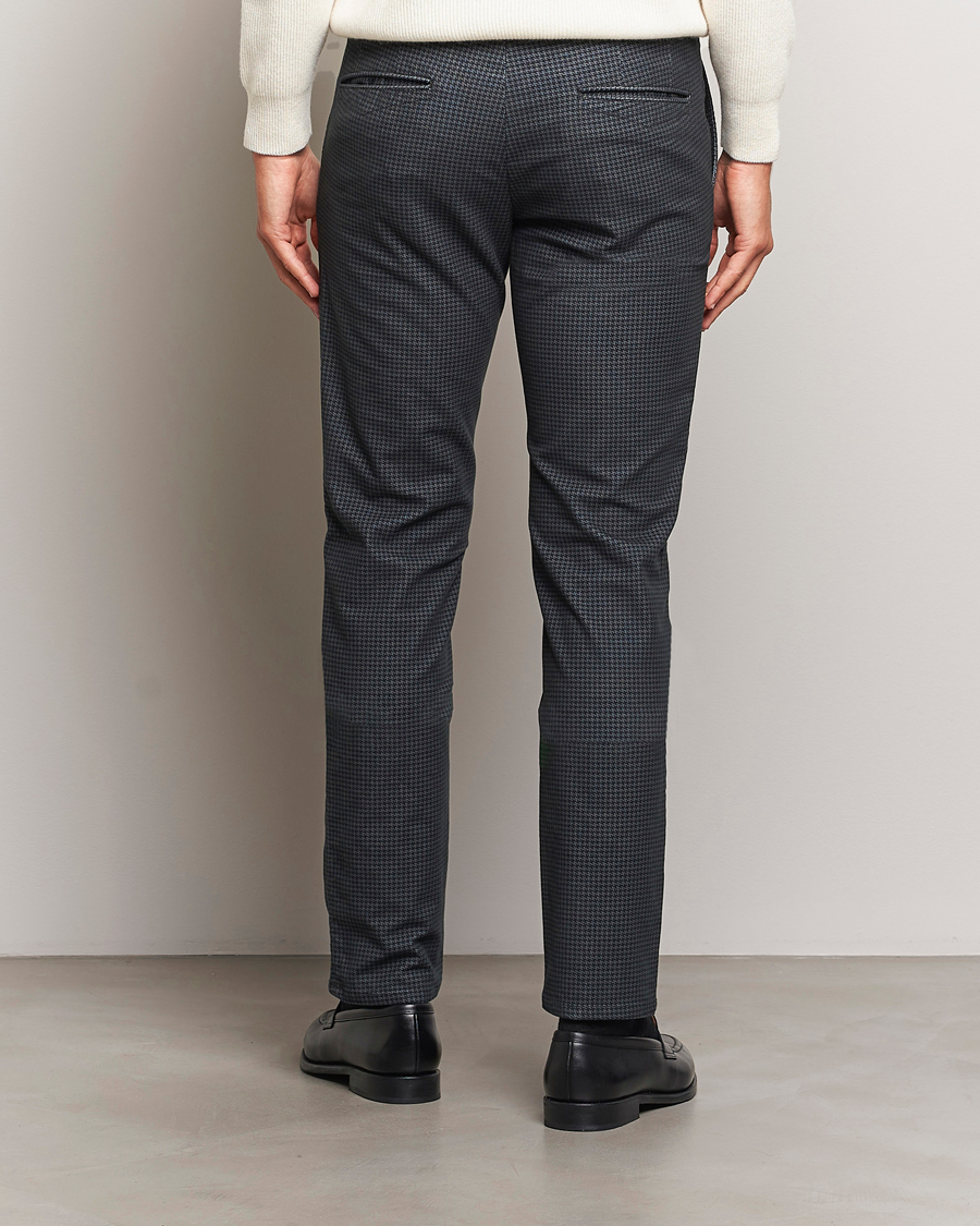 Homme | Pantalons | Incotex | Slim Fit Houndstooth Cotton Pants Dark Grey