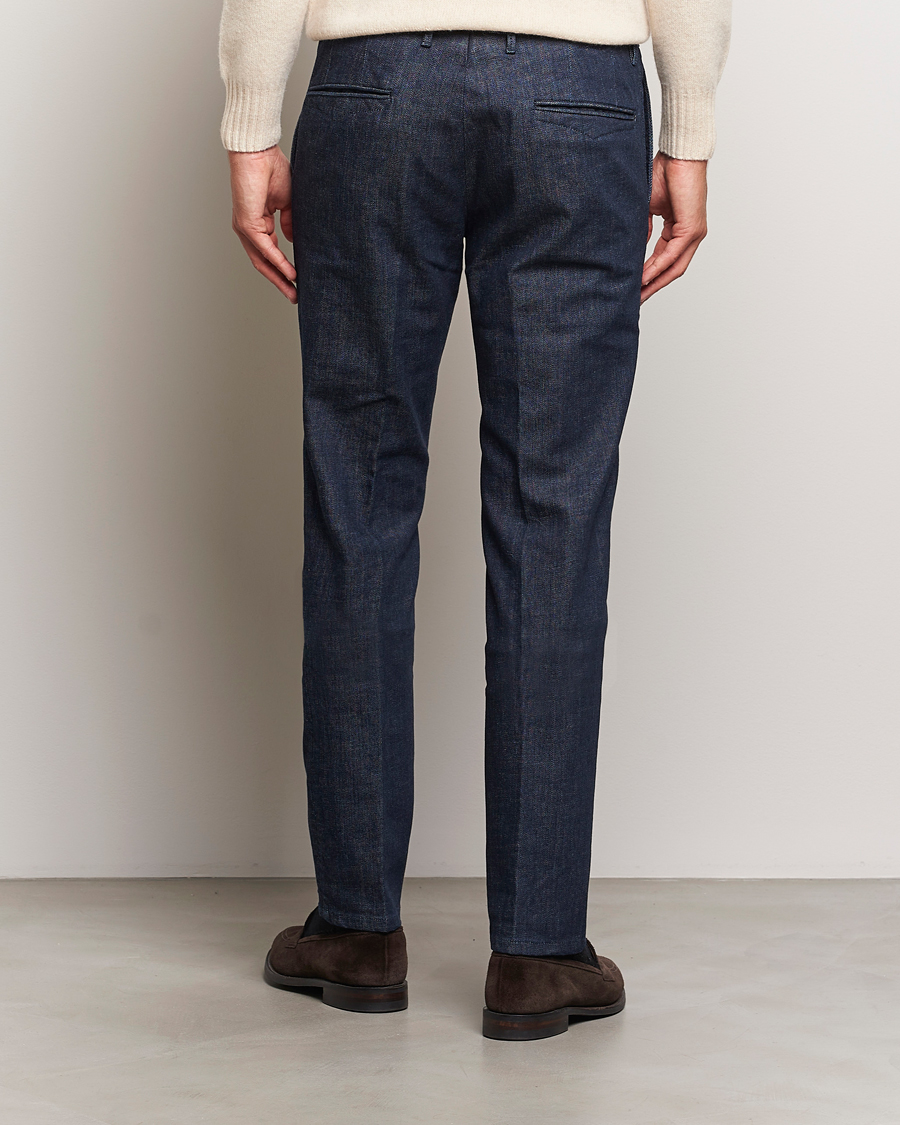 Homme | Pantalons | Incotex | Slim Fit Denim Slacks Dark Blue