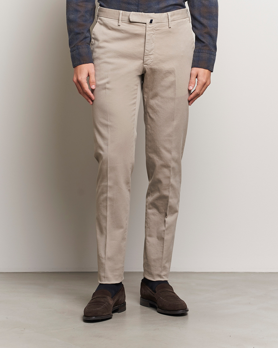 Homme | Pantalons | Incotex | Slim Fit Cotton Stretch Chinos Khaki